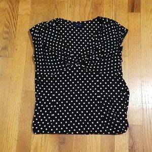 Cap sleave polka dot dress